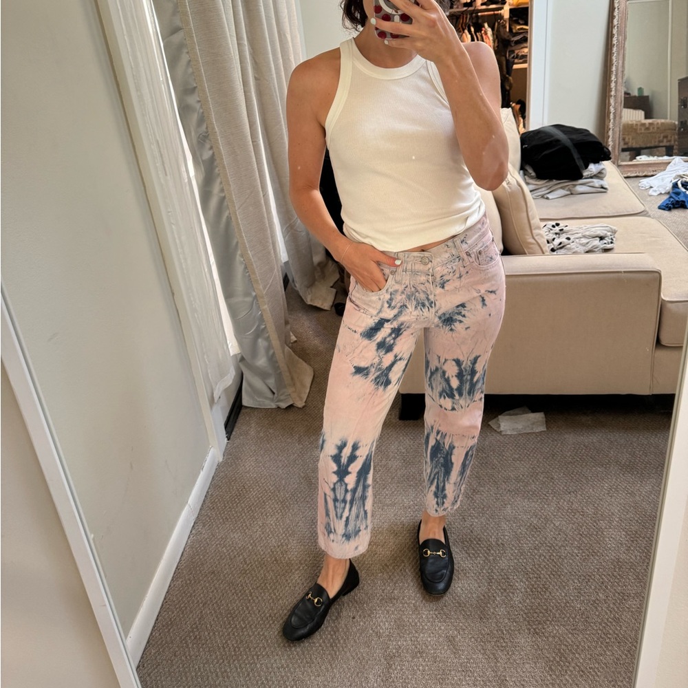 Gap Light Pink/Blue Tie Dye Jeans